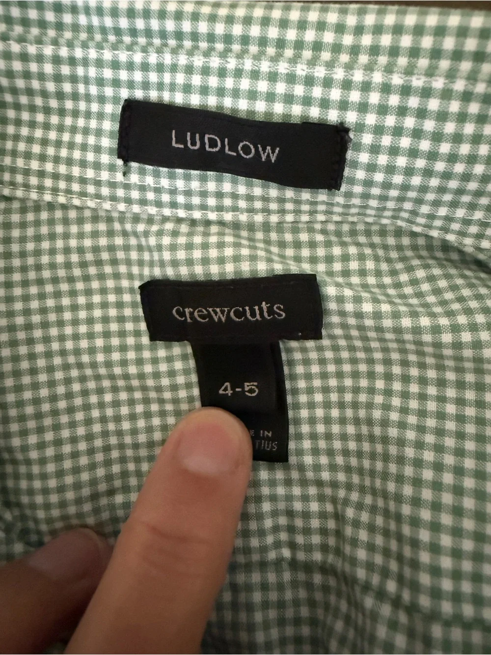 4T crewcuts green check button up toddler boys shirt with pocket